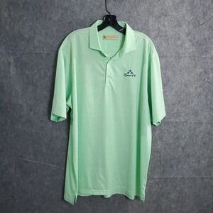 Donald Ross Sport Polo Shirt Mens Large Green Golf Golfer Performance Geometric